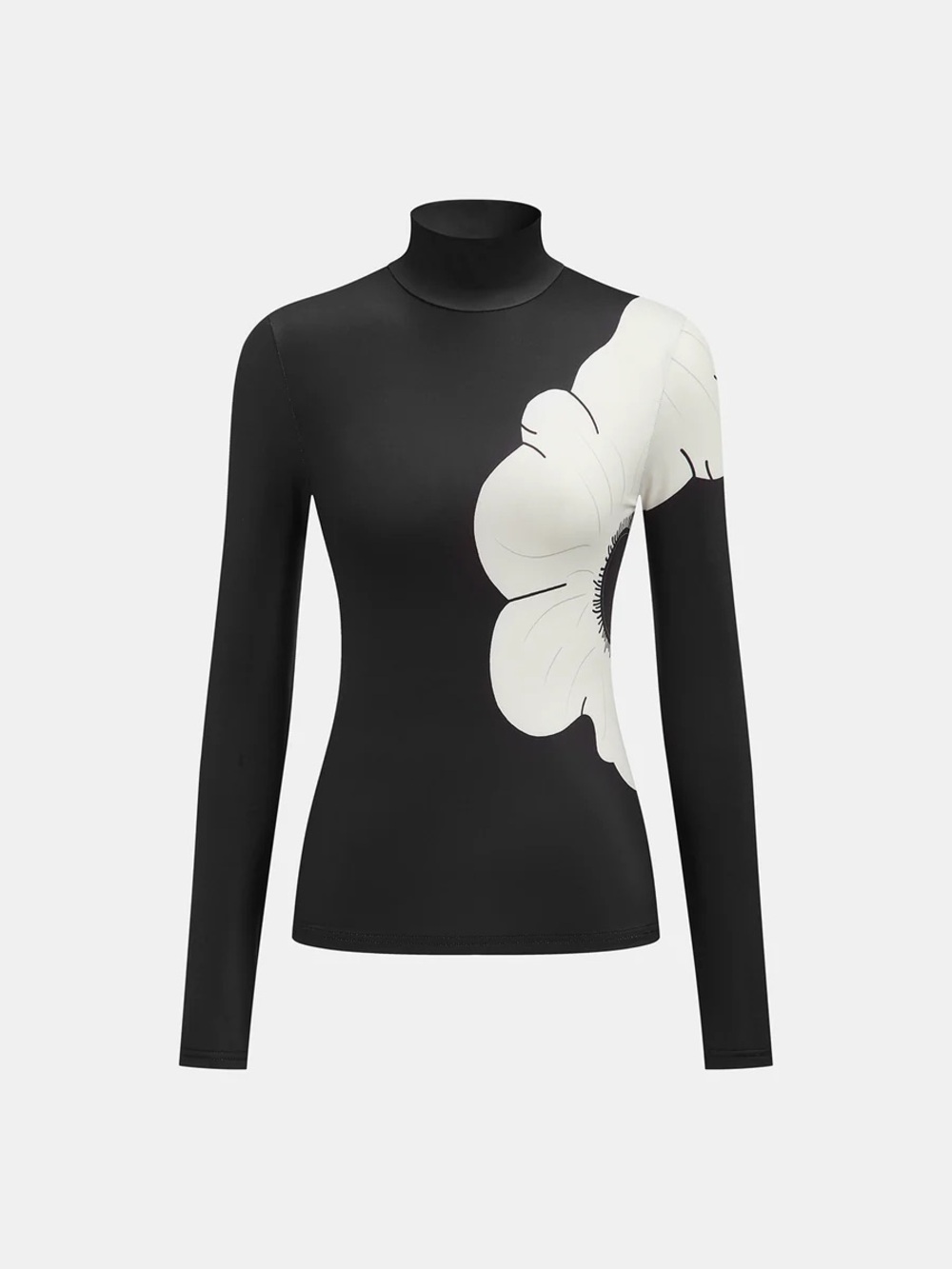 Commense Floral Print Mock Neck Blouse - Picture 2 of 11